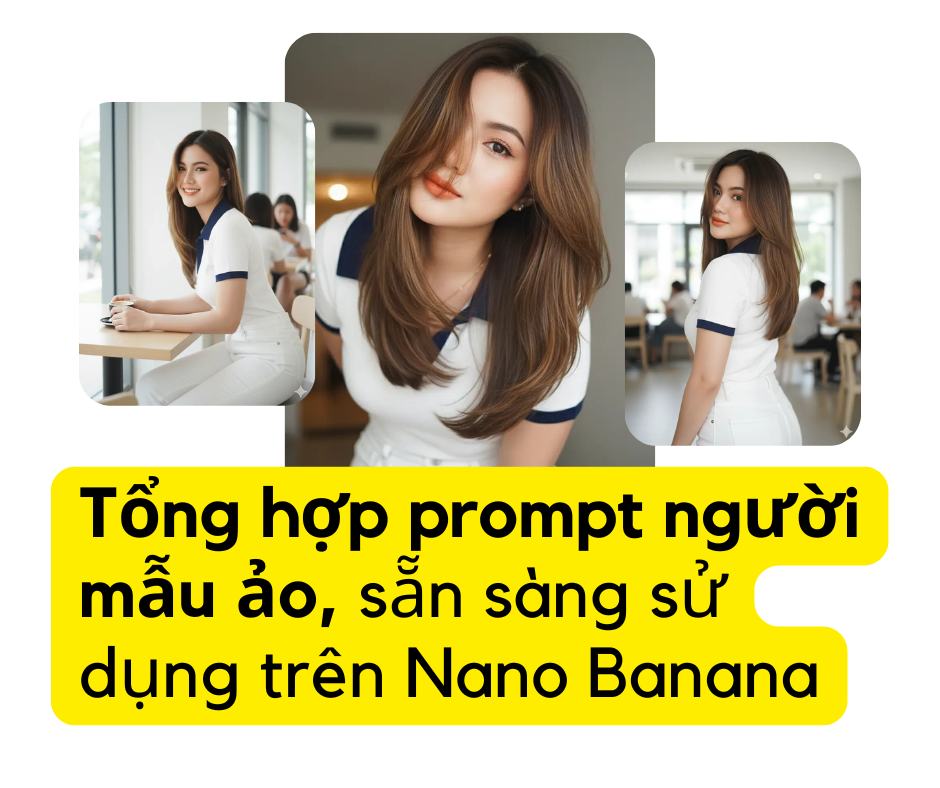 Tổng hợp prompt người mẫu ảo, sẵn sàng sử dụng trên Nano Banana